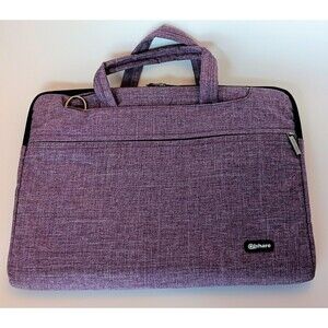 Qishare Purple Heathered Laptop Case Bag No Shoulder Strap